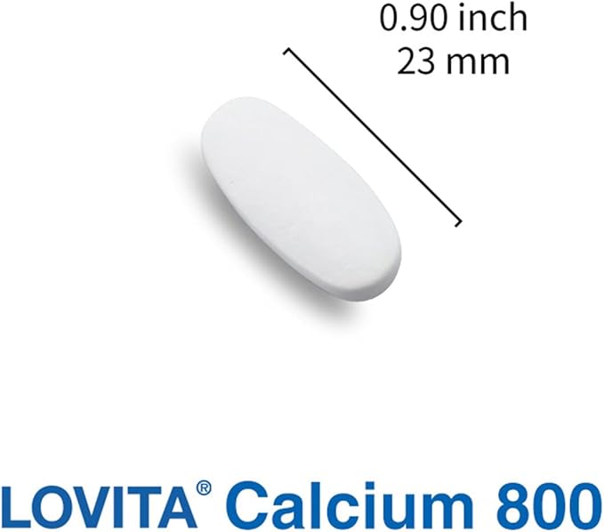 Lovita Calcium Citrate 800 mg with Magnesium, Vitamin D3 & K2, Bone Strength & Density Supplement for Women & Men, Supports Teeth, Immune Health, Gluten Free, Non-GMO, 360 Vegan Tablets