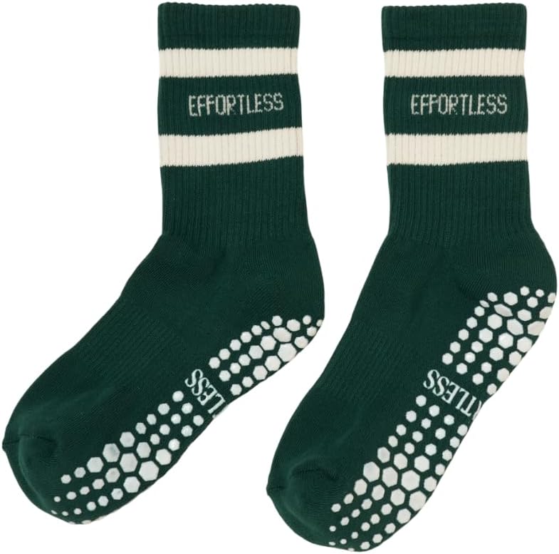 Shapes Studio Crew Half Calf Grip Socks, Cutest Fruits Pilates Socks, Ruffle socks, Non-Slip, Barre Yoga Fitness
