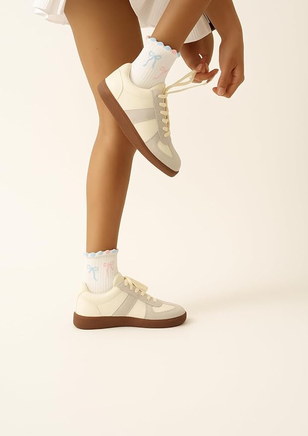 Shapes Studio Crew Half Calf Grip Socks, Cutest Fruits Pilates Socks, Ruffle socks, Non-Slip, Barre Yoga Fitness