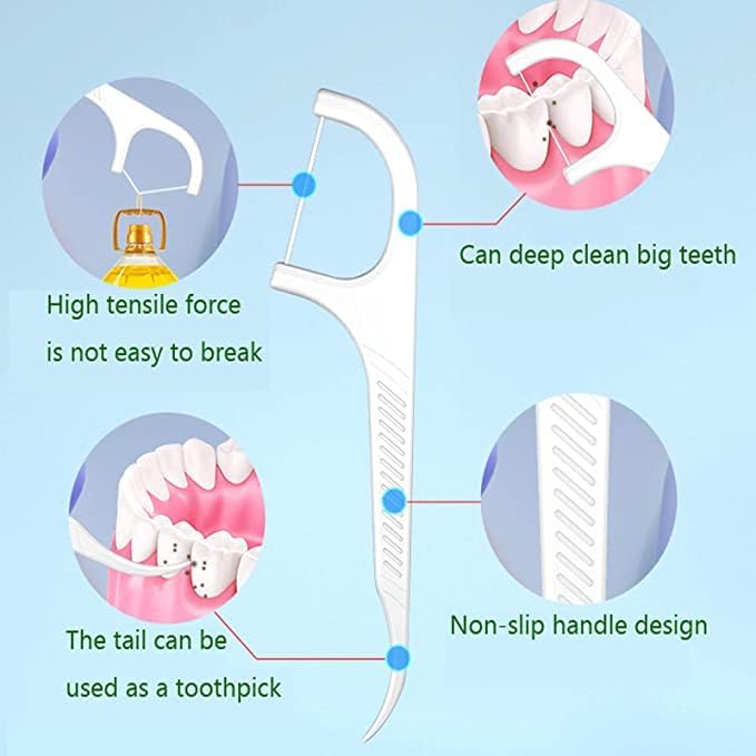 Ultralight Dental Floss Picks Case-Storage 10 Count Professional Shred Resistant Flossers-Superfine Toothpicks Sticks-Best Dental Oral Care Tools for Adults(Pink)