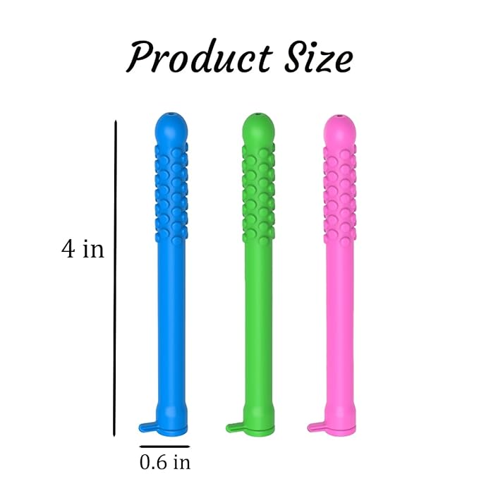 3-Pack Chewable Essential Oil Breath Sticks -Focus attention, Aromatherapy, Fresh Breath, Stop Smoking Chew Stick, Chewable Breather Quit Smoking