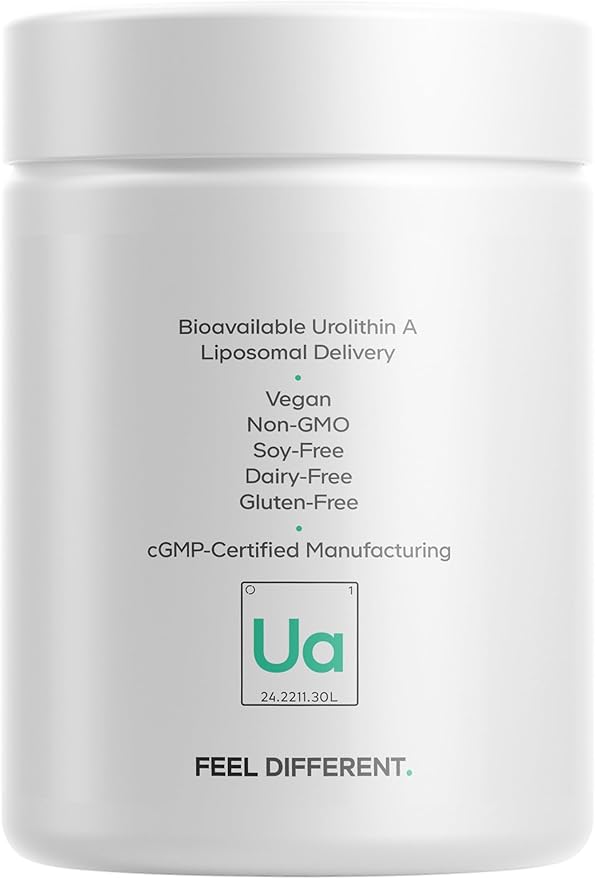 Codeage Liposomal Urolithin A Supplement 500mg Per Serving + Resveratrol, Betaine, CoQ10, Ellagitannins - A New Frontier Beyond NADH, NMN, NAD, NR, and PQQ Vitamins - Bioavailable - 60 Capsules