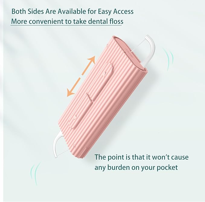 Ultralight Dental Floss Picks Case-Storage 10 Count Professional Shred Resistant Flossers-Superfine Toothpicks Sticks-Best Dental Oral Care Tools for Adults(Pink)