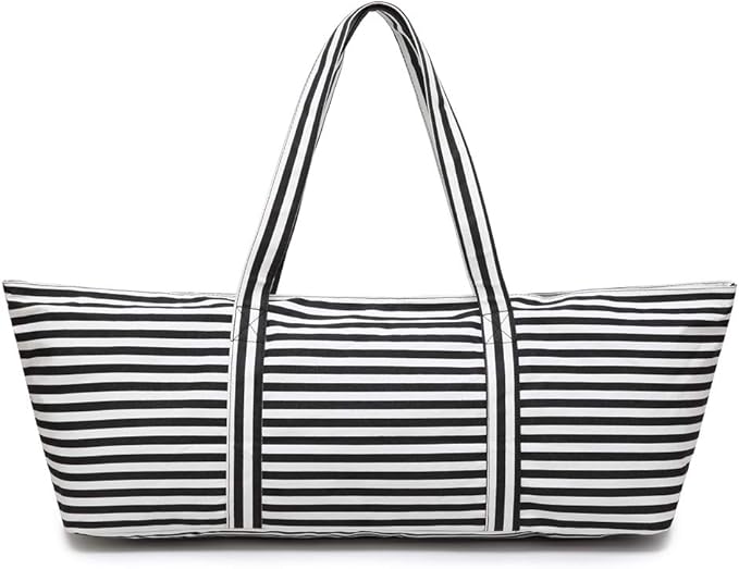 Large Yoga Mat Bag for Women Men, Travel Gym Bag for Pilates Office Beach Workout, Yoga Mat Tote Carrier with Mat Strap for 1/4" 1/2" Thick Exercise Yoga Mat