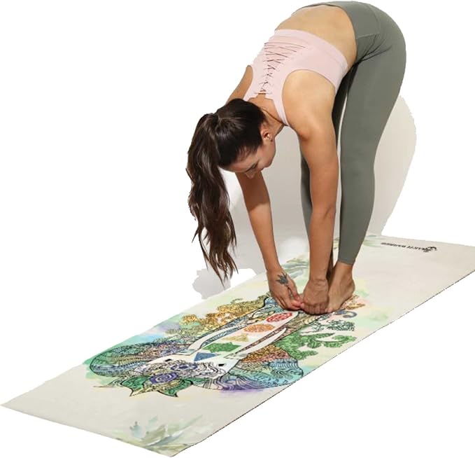 TPE Yoga Mat - Artist Designed, Premium eco friendly mats, Non Slip, Non toxic, Great For Regular & Hot Yoga, Pilates and Workouts (72 inch x 24 inch x 6mm thick)