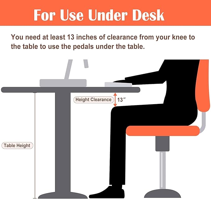 Under Desk Bike Pedal Exerciser, Upper & Lower Peddler Exerciser for Seniors with LCD Display, Fitness Folding Arm Leg Workout