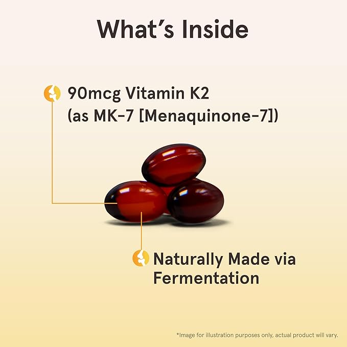 Jarrow Formulas MK-7 90 mcg - Bioactive Form of Vitamin K2-90 Servings (Softgels) - for Bone & Cardiovascular Health - Vitamin K2 MK-7 Dietary Supplement - K2 Vitamin Supplement MK-7 - Gluten Free