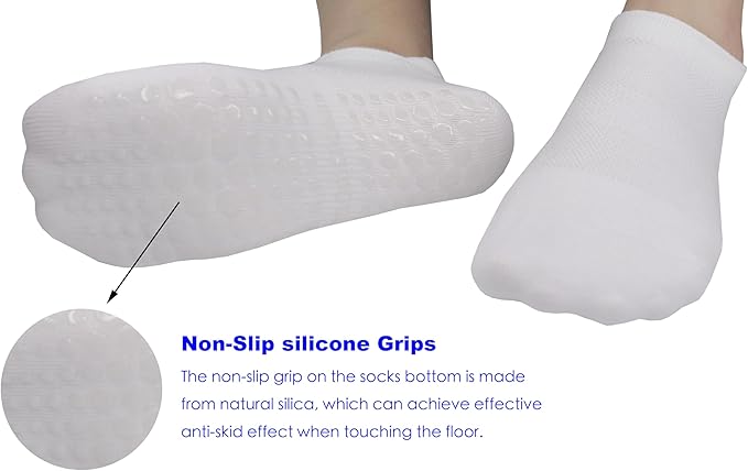 Tamlien Yoga & Pilates Grip Socks - Non-Slip, Barefoot, Pregnant-Friendly Crew Socks for Yoga, Barre & Sports