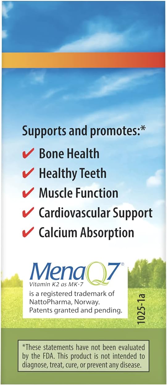 Carlson - Super Daily D3 + K2, 125 mcg (5000 IU) Vitamin D3, 90 mcg Vitamin K2 as MK-7, Bone Support, 90 Liquid Drops (2.54 mL)
