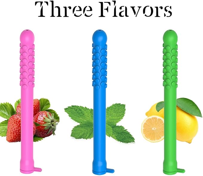 3PCS Chewable Breather Sticks, Essential Oil Breath Stick, Chewable Breather Quit Smoking for Fresh Breath, Stop Smoking Chew Sticks