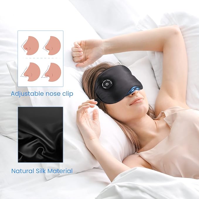 Heated Eye Mask : Cordless Eye Mask for Dry Eyes, Relief Stye, Blepharitis, Chalazion, Improved Sleep, Washable Eye Heating pad for Travel