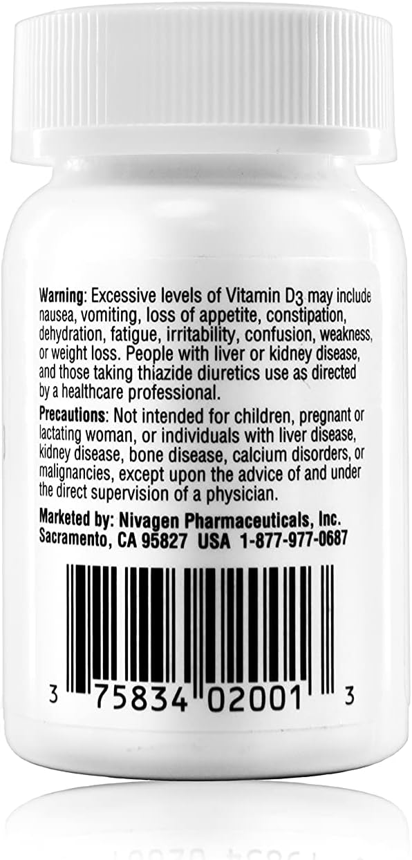 Vitamin D3 50,000 IU (1250 mcg) | Once Weekly Dose | 100 Capsules (100 Weeks, Approx. 2 Years Supply) | Easy to Swallow | Bone, Muscle & Immune Support | Non-GMO, Gluten Free | Made in USA