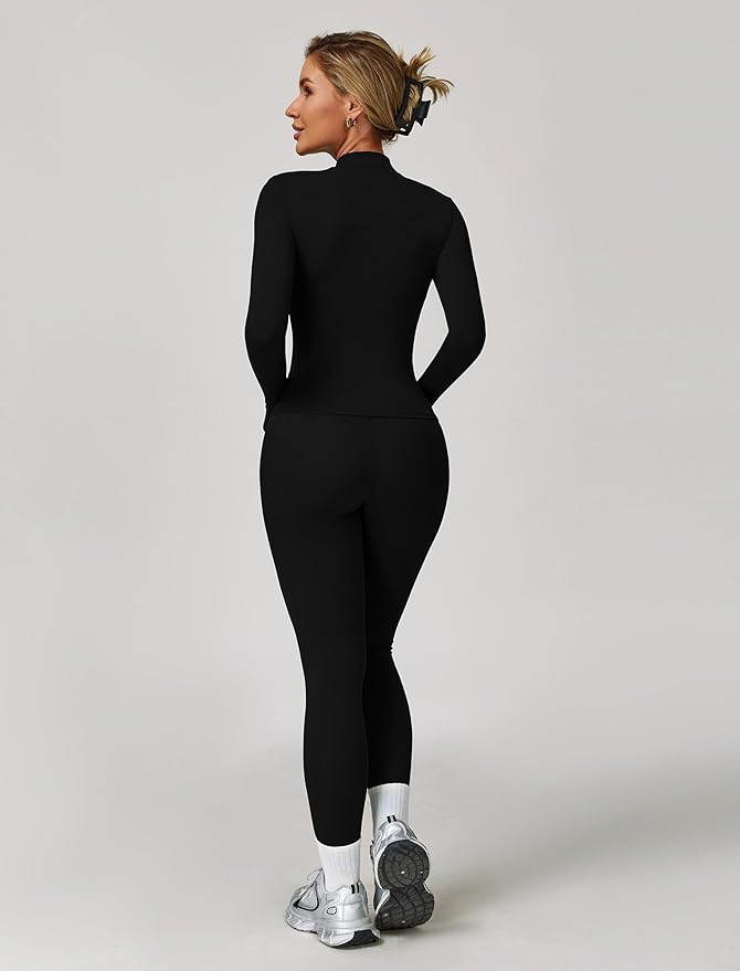 Workout Sets for Women 3 Piece High Waisted Seamless Leggings Crop Top Jacket Gym Yoga Outfit Stretchy Sports Bra Sets