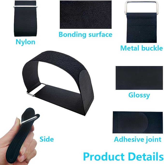 Non-Slip Adjustable Ellipse Pedal Straps, Secure Stability Leg Exerciser Bands for Seniors Adults, Under Desk Elliptical & Rowing Machine Accessories Home Office Fitness