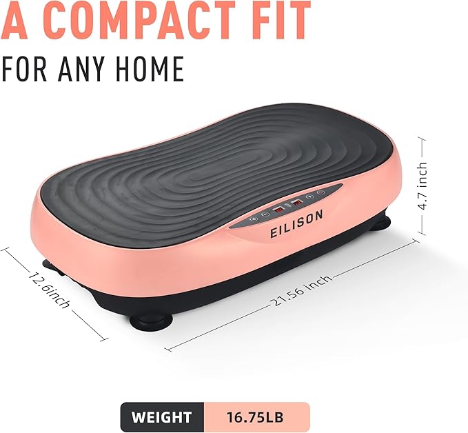 EILISON Glory Vibration Plate Exercise Machine - Lymphatic Drainage Whole Body Workout Vibration Platform, 99 Adjustable Speeds Power Shaping , Weight Loss Weight Loss, 350 lbs Capacity