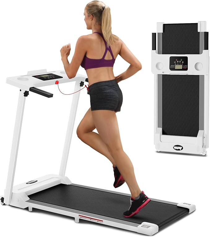 AoraPulse Portable Foldable Treadmills for Home, Small Folding Treadmill for Home Office with 300 LBS Capacity, Walking Running Exercise Electric Compact Treadmill with LED Display
