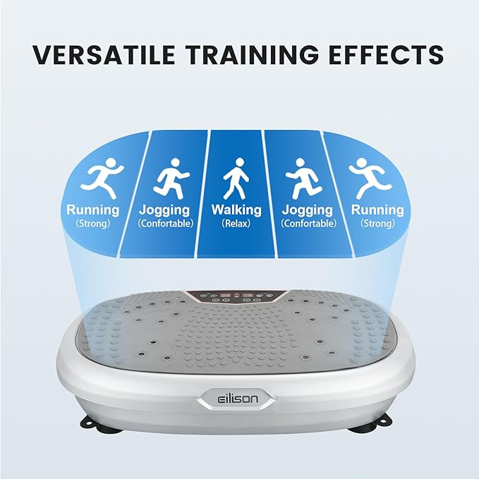 EILISON FitMaxx 3D XL Vibration Plate Exercise Machine - Whole Body Workout Vibration Platform w/Loop Bands - Lymphatic Drainage Machine for Weight Loss, Shaping, Wellness, Recovery