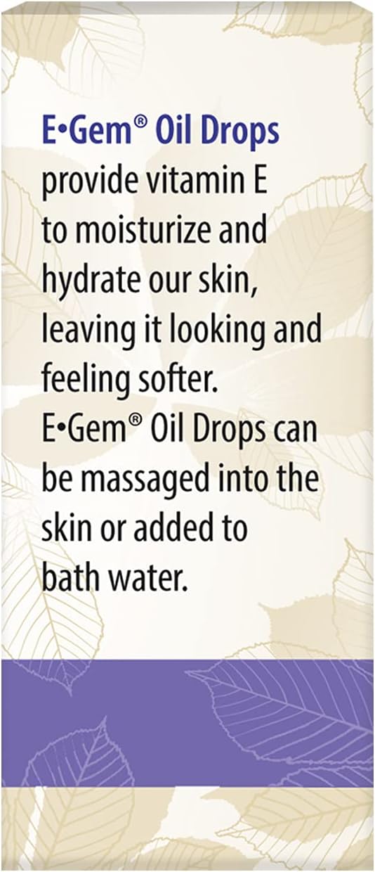 Carlson - E-Gem Oil Drops, 5000 IU Vitamin E, Moisturizes & Nourishes Skin, Skin & Bath Oil, 0.5 Fl Oz (Pack of 1)