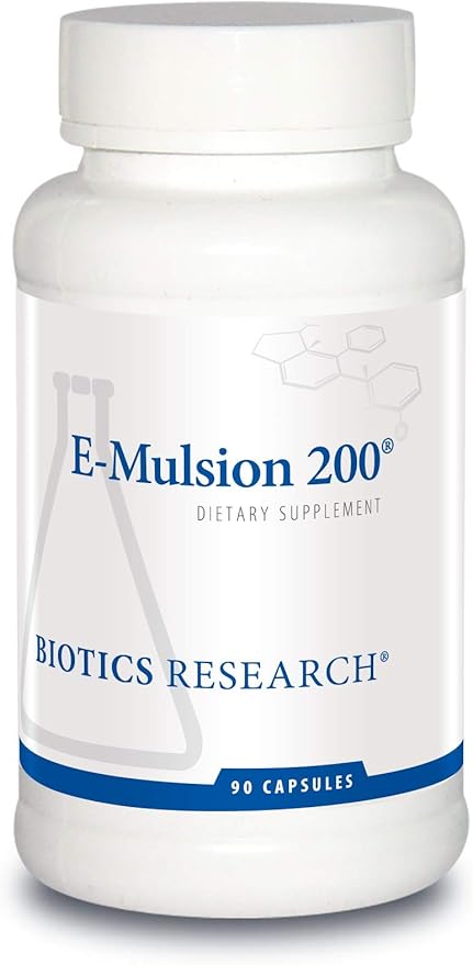 Biotics Research E Mulsion 2 Emulsified, Enhanced Absorption, Vitamin E, Mixed Tocopherols, Antioxidant, Cardiovascular Health, Immune Support 90 Capsules