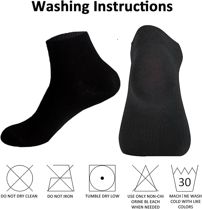 brookhaus Women Low Cut No Show Running Socks 6 Pairs - Cushioned Arch Support, Moisture Wicking Athletic Ankle Socks
