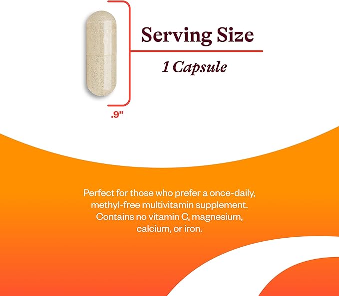 Seeking Health Multivitamin One MF, 1 a Day Multivitamin Supplement for Adults, Methyl-Free Bioavailable B12 and Folinic Acid, Vitamin A, PQQ, MTHFR Support, Vegetarian Capsules (45 Capsules)