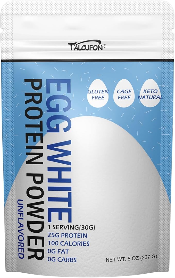 Egg White Protein Powder 8Oz Pasteurized No Additives, High Protein, Gluten-Free Ideal for Baking and Cooking, Unflavored 227G