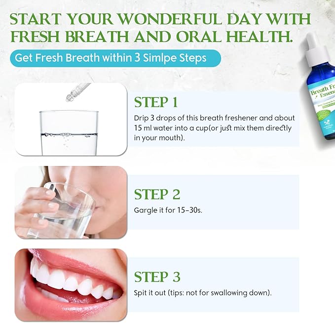 Bad Breath Treatment for Adults,Natural Breath Freshening Drops for Bad Breath, Fast-Acting, Long-Lasting, Boosts Confidence for Socializing, Alcohol-Free01
