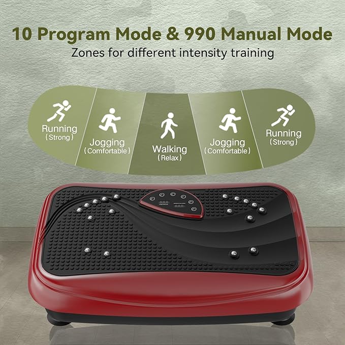 UCIN Vibration Plate Exercise Machine, Vibration Plate for Lymphatic Drainage, 330 Lbs Capacity Vibrating Plate for Weight Loss Home Fitness with Resistance Bands/Pilates Ball