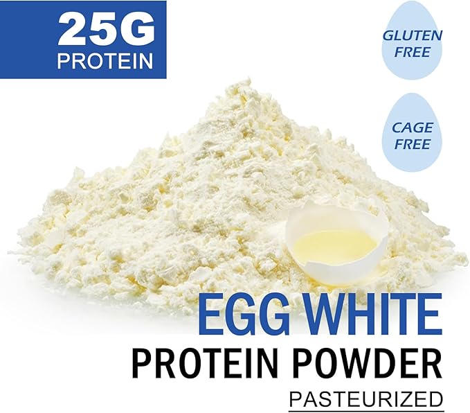 Egg White Protein Powder 8Oz Pasteurized No Additives, High Protein, Gluten-Free Ideal for Baking and Cooking, Unflavored 227G