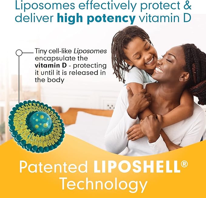Lipo-Sachets Liposomal Vitamin D3-1000IU Per Serving for Immune System Support - High Absorption Vitamin D - GMO Free, No Added Sugar - 30 Liposomal Liquid Vitamin D Packets