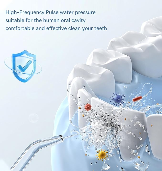 Portable Water Flosser for Teeth,Travel Water Flosser Picks,Mini Cordless Oral Irrigator Rechargeable Power Dental with Telescopic Water Tank, IPX7 Wateroproof for Brace & Sensitive Teeth Care,Black