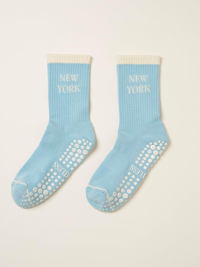 Shapes Studio Crew Half Calf Grip Socks, Cutest Fruits Pilates Socks, Ruffle socks, Non-Slip, Barre Yoga Fitness