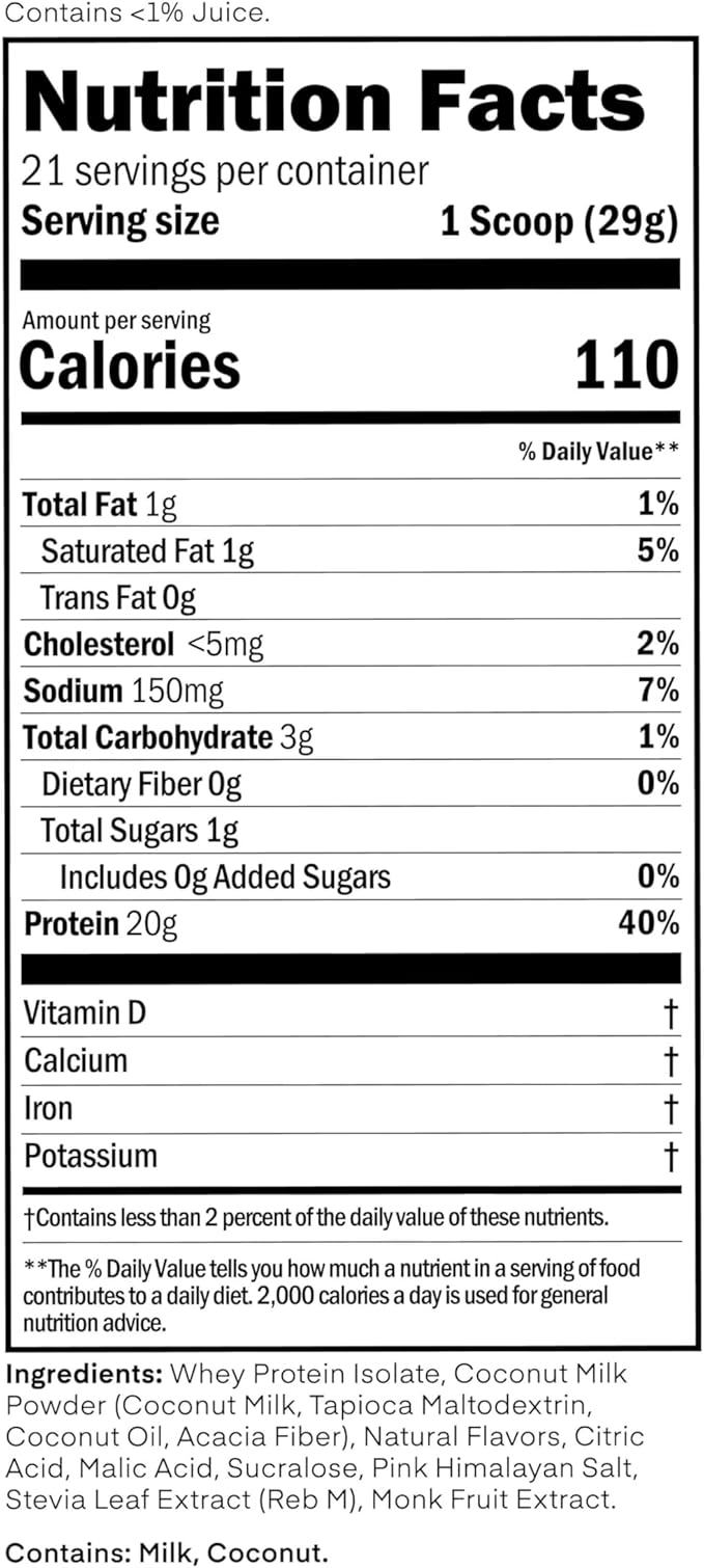 Oath Nutrition Clear Whey Isolate Protein Powder, Frosty Lemonade, 20g Complete Protein per Serving, No Added Sugar, Grass-Fed, 21 Servings