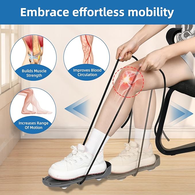 Knee Glider for Replacement, Leg Exerciser and Rehabilitation Device for Hip Replacement, ACL or PCL Surgery - Increase Range of Motion