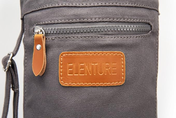 Canvas Yoga Mat Bag with Adjustable Strap & Pockets, Full-Zip Travel Gym Tote for Women & Men, Fits 1/4" & 1/3" Thick Mats, Lightweight Carrier for Yoga, Workout, Outdoor Use