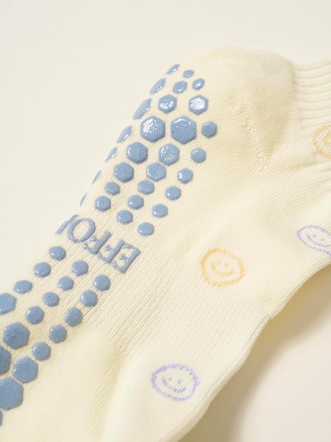 Shapes Studio Crew Half Calf Grip Socks, Cutest Fruits Pilates Socks, Ruffle socks, Non-Slip, Barre Yoga Fitness