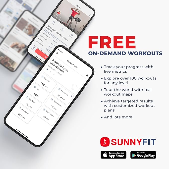 Sunny Health & Fitness Rower w/Long Slide Rail, Cardio Rowing Equipment for Home Gym Training w/LCD Monitor & Device Holder, Optional Free SunnyFit App Bluetooth Connection