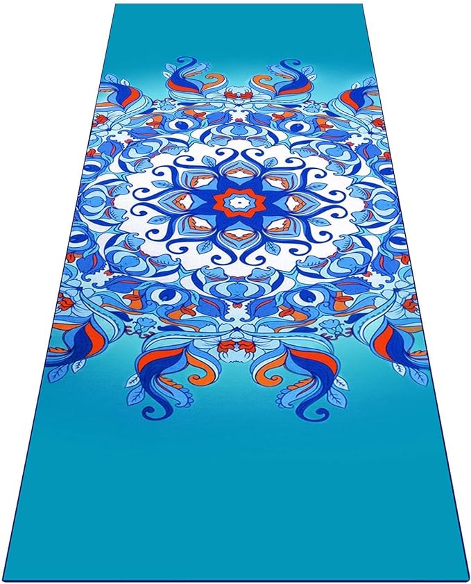 Heathyoga Non Slip Hot Yoga Towel, 100% Microfiber Non Slip Yoga Mat Towel for Hot Yoga, Pilates and Fitness, Exclusive Corner Pockets Design + Free Spray Bottle