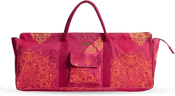 Maison d' Hermine Yoga Mat bag, Cylindrical bag for Woman&Men, yoga mat Bag &Adjustable shoulder straps Yoga Mat Carrier Bag with Drawstring Water Bottle Pocket and zipper pocket