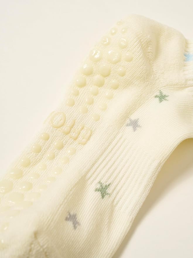 Shapes Studio Crew Half Calf Grip Socks, Cutest Fruits Pilates Socks, Ruffle socks, Non-Slip, Barre Yoga Fitness