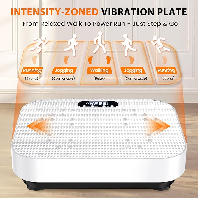 Vibration Plate Exercise Machine, 2025 Upgraded Fitness Vibrating Lymphatic Drainage Full Body Workout Shaker for Weight Loss, Featuring a 330 Lbs Capacity Vibrate Fitness Platform with 8 Modes
