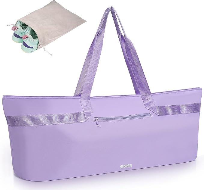 Large Yoga Mat Bag for Women,Pilates Bag with Shoes Bag & Wet Pocket,Gym Bag with Yoga Mat Holder Fits Most Size Mats,Yoga Mat Tote Carrier for Pilates Office Beach Workout (Pink)