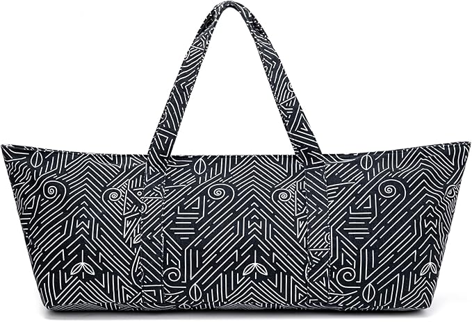 Large Yoga Mat Bag for Women Men, Travel Gym Bag for Pilates Office Beach Workout, Yoga Mat Tote Carrier with Mat Strap for 1/4" 1/2" Thick Exercise Yoga Mat