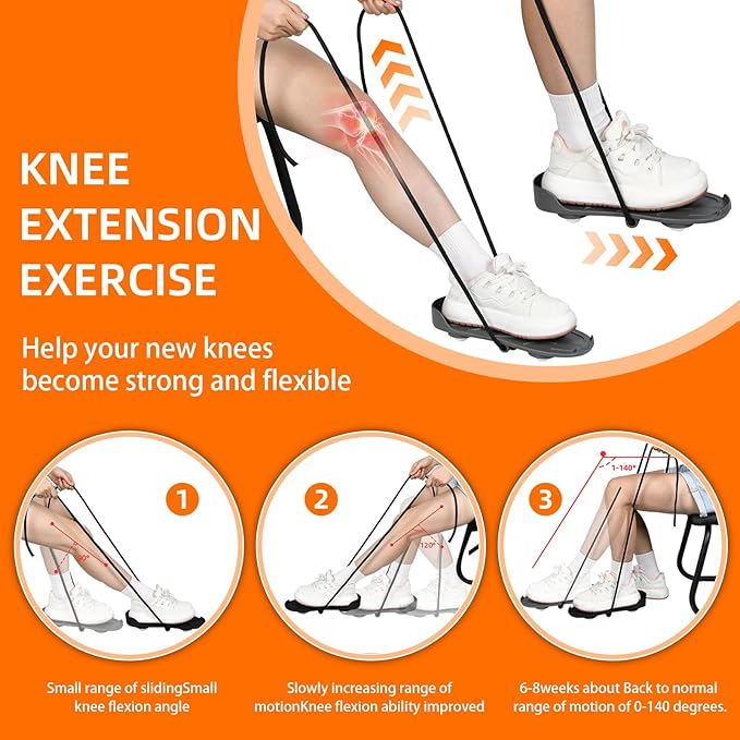 Knee Glider for Knee Replacement Recovery ,Recovery Aids for Knee Exercises, Portable Knee Strengthening and Rehabilitation Tool