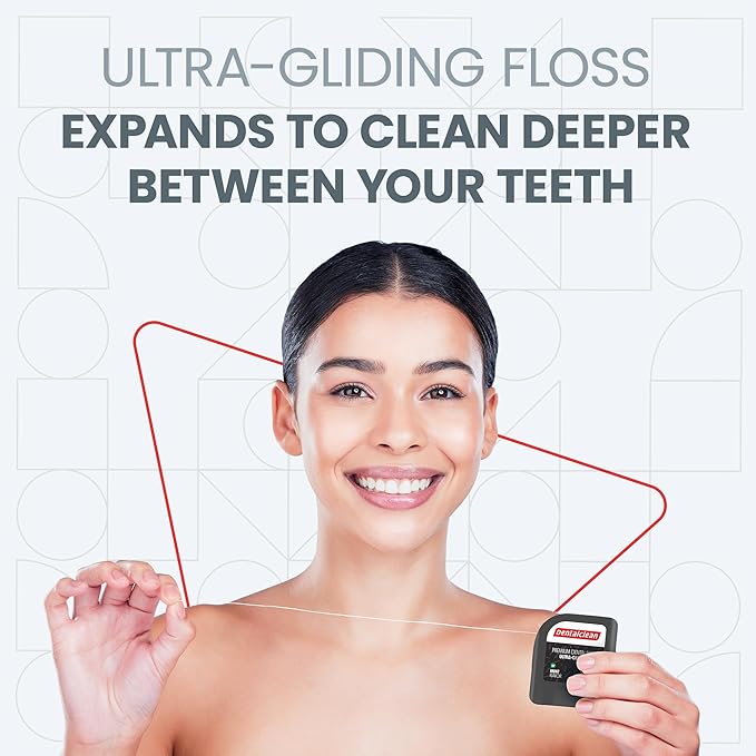 3 White Strip Dental Floss 50m - Ultra-Gliding Mint Flavor for Better Cleaning and Fresher Breath - Family Pack