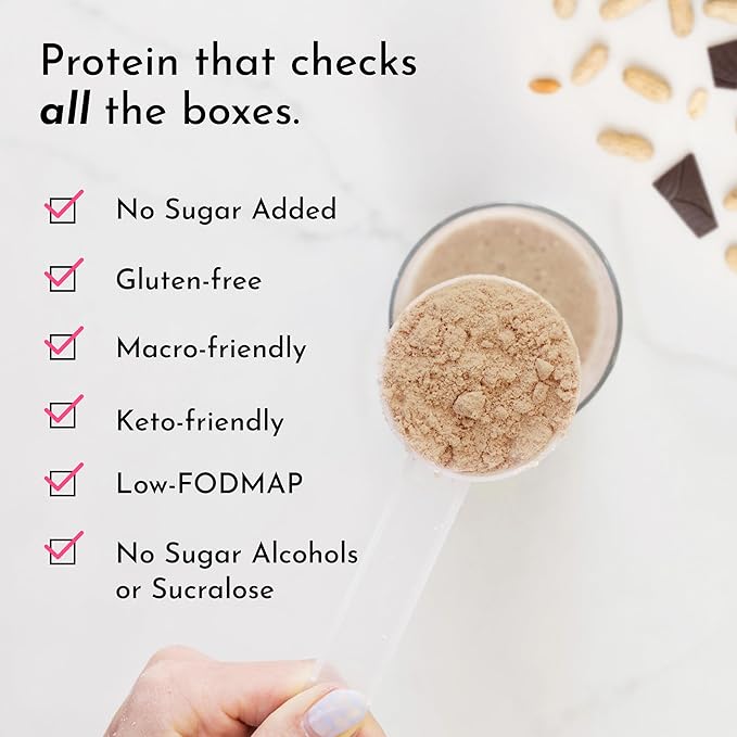 Roasted Peanut Butter Chocolate Protein Powder – 30-Serving Blend with 100% Grass-Fed Whey & Organic Plant Proteins – Rich Cocoa & Roasted Peanut Flavor – Supports Muscle Recovery & Energy*