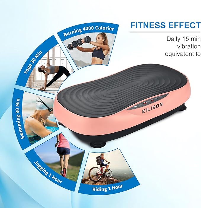 EILISON Glory Vibration Plate Exercise Machine - Lymphatic Drainage Whole Body Workout Vibration Platform, 99 Adjustable Speeds Power Shaping , Weight Loss Weight Loss, 350 lbs Capacity