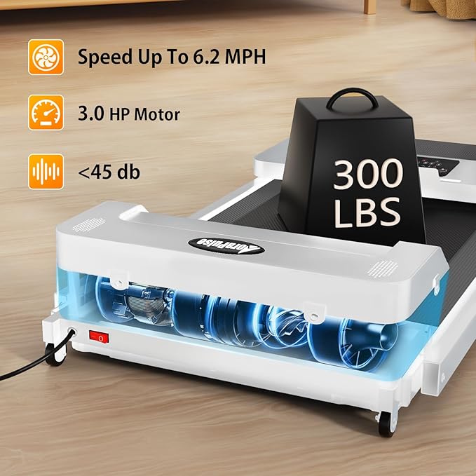 AoraPulse Portable Foldable Treadmills for Home, Small Folding Treadmill for Home Office with 300 LBS Capacity, Walking Running Exercise Electric Compact Treadmill with LED Display