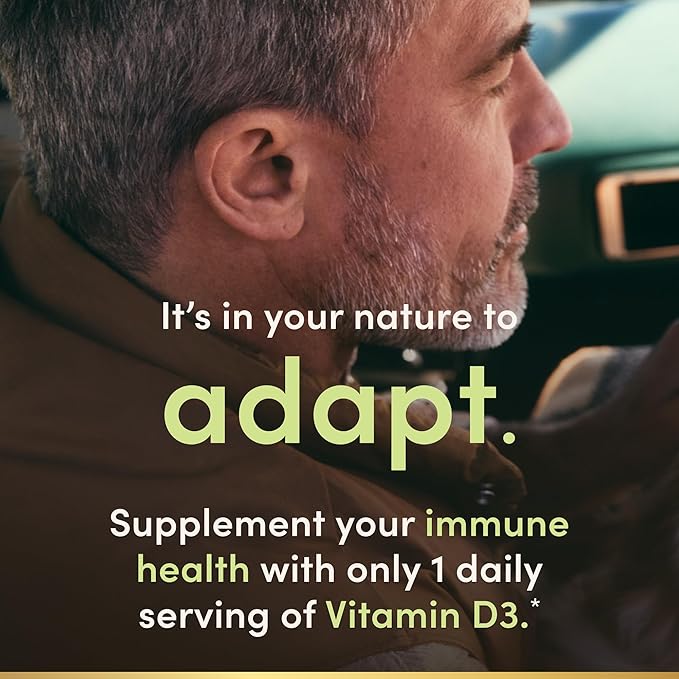 Nature's Bounty Vitamin D, Supports Immune Health & Bone Health, 2000IU Vitamin D3, 150 Softgels