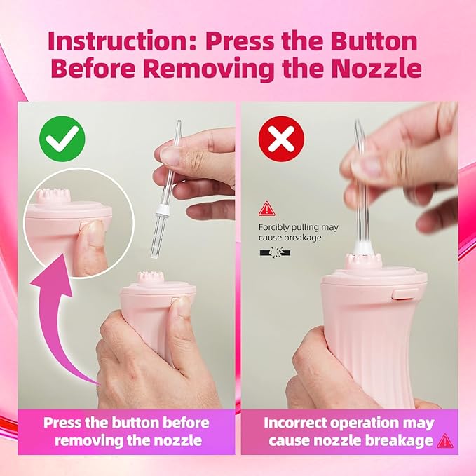 Water Dental Flosser for Teeth: 350ML Cordless Portable 4 Modes Oral Irrigator, IPX7 Waterproof, Rechargeable Water Floss Pik for Cleaning Gum Care Braces for Home Travel(Pink)